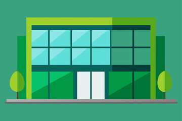 window with green windows