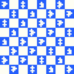 Puzzle Piece Vector Seamless Pattern