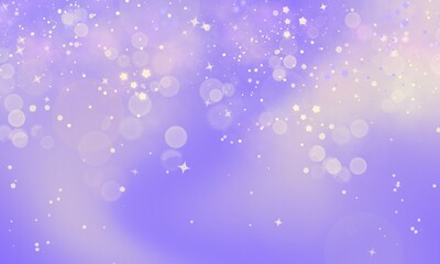 Obraz premium Purple Background With Bokeh Stars. Abstract Light Blurred Soft Romantic Background