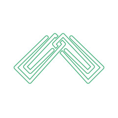 Paperclip icon design template