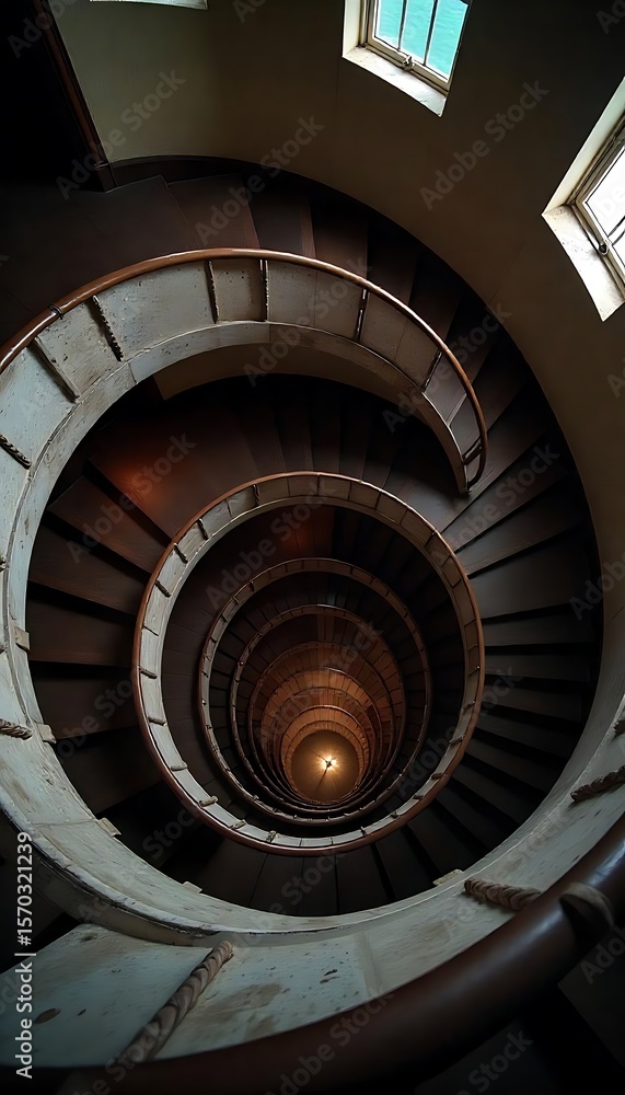 Poster generative ai deep descent into architectural spiral