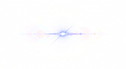 Bright Blue Lens Flare with Streaks and Soft Circular Light Effects.
