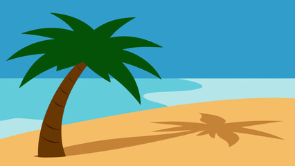 Obraz premium palm tree on the beach