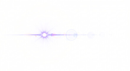 Horizontal Light Streak with Purple Hues and Lens Flare Effects.