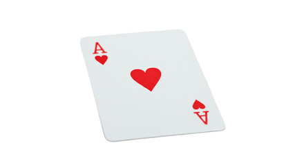 Obraz premium Isolated Ace Heart Card Playing Suit for Gambling Game PNG