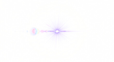 Radiant Light Burst with Colorful Lens Flares.