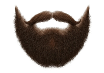 Isolated Brown Beard Facial Hair Mustache Fashion Style Accessory