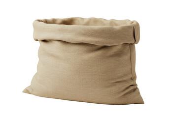 Isolated Burlap Bag Empty Detailed Fabric Canvas Background Texture