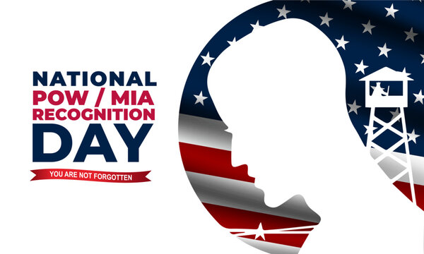National POW MIA Recognition Day Design Background Illustration