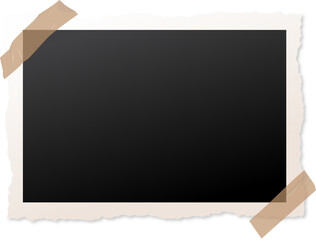 Realistic polaroid photo frame on transparent background
