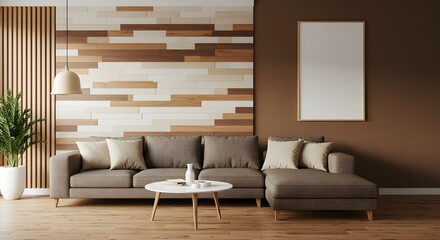 Modern Living Room Interior with Stylish Sofa and Decor