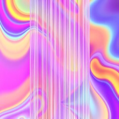 colorful abstract background with reeded glass effect, 3d render	