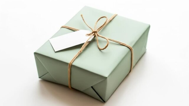 Wrapped Gift with Tag: Simple Elegance