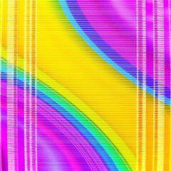 colorful abstract background with reeded glass effect, 3d render	
