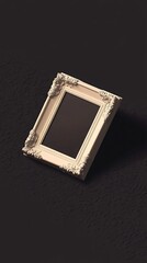 Ornate Picture Frame Mockup on Dark Background