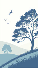 A breathtaking winter landscape featuring snow-covered trees, a frosty forest, and a cold, serene sky