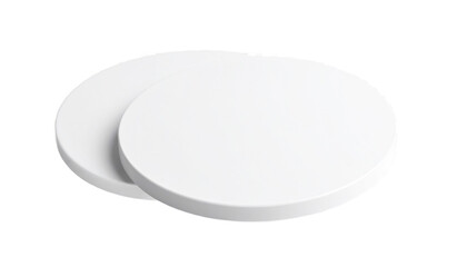 Two White Circular Objects Overlapping On Transparent Background Modern Geometric Design Isolated Transparent Background