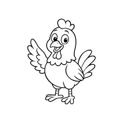 Cheerful Chicken Cartoon