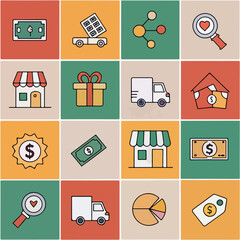 business icons set