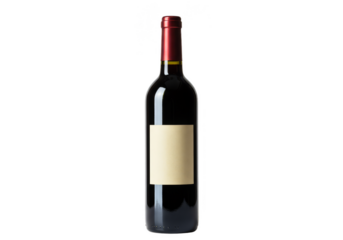 Isolated Red Wine Bottle Beverage Alcohol Glass Transparent Background