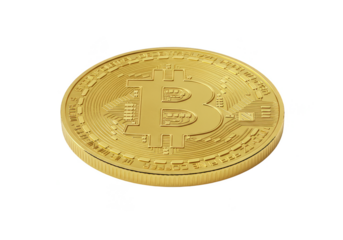 Golden Bitcoin Coin Digital Currency Crypto Money Transparent Background
