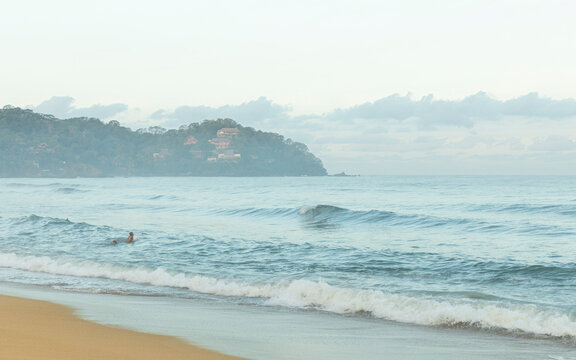 Sayulita Beach, Nayarit, Mexico. Beautiful mourning view.