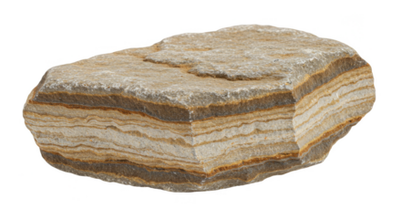 Isolated Sedimentary Rock Formation Layers Nature Mineral Stone Geology