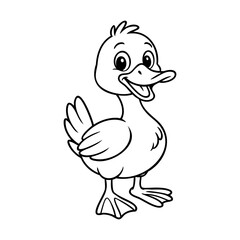 Obraz premium Adorable Duckling Cartoon