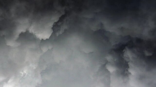 view of inside a thunderstorm inside a cumulonimbus cloud