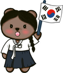 독립운동 유관순 곰돌이 캐릭터.png