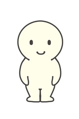 Simple figure standing with a smile