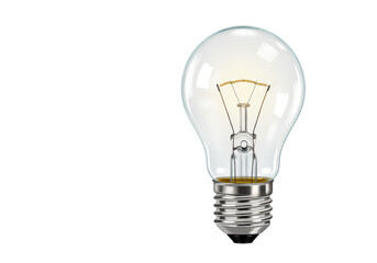 Isolated Lightbulb Transparent Energy Filament Illumination Bright Electricity