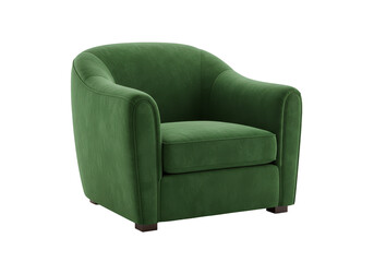 Isolated Green Armchair PNG Comfort and Relaxation Furniture Design