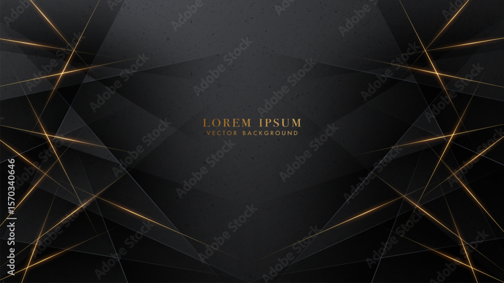 Canvas Prints elegant abstract background with black textured surface, layered geometric elements, and intersectin