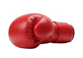 Isolated Red Boxing Glove Sport Training Equipment Transparent PNG