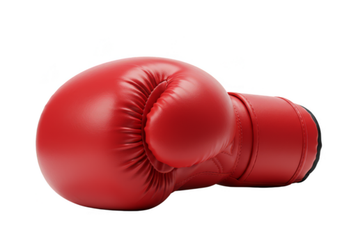 Isolated Red Boxing Glove Sport Training Equipment Transparent PNG