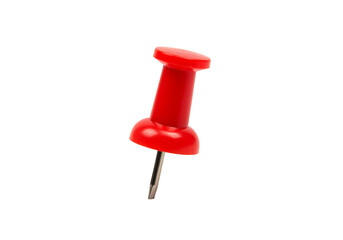 Isolated Red Pushpin Transparent Background Office Tack Note Paper