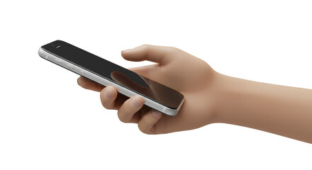 Holding White Phone Illustration Technology Connect Mobile Device