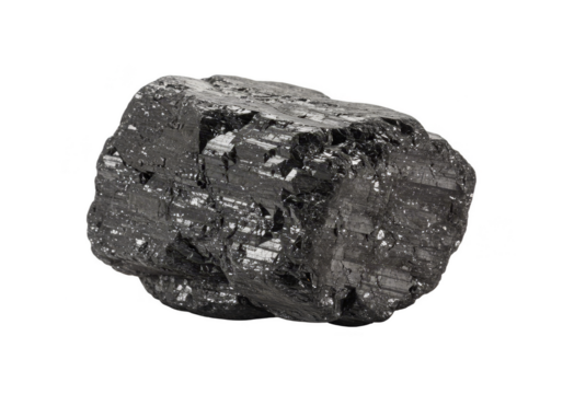 Isolated Lump of Anthracite Coal Mineral Carbon Fossil Fuel Energy