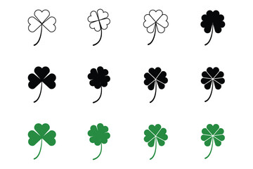 Clover leaf icon pack element design