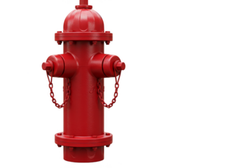 Isolated Red Fire Hydrant Emergency Equipment Public Access PNG