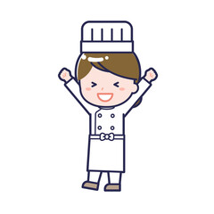 シェフ／ななめ／女性 03