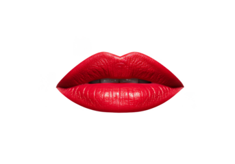Isolated Red Lips Gloss Mouth Beauty Makeup Transparent Background
