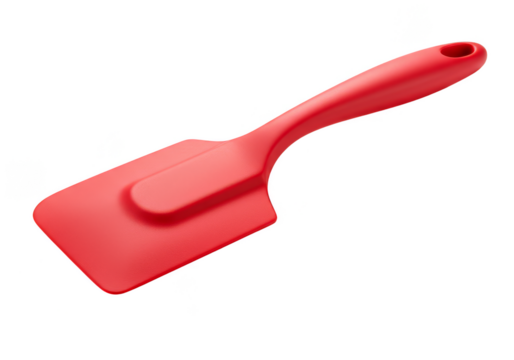 Isolated Red Spatula Kitchen Utensil Silicone Tool for Cooking PNG