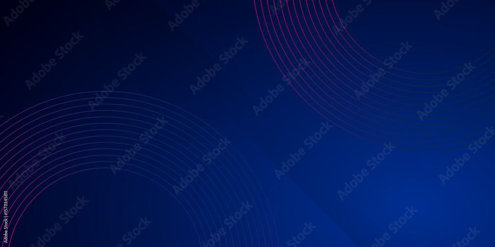Fototapete Abstract structure circuit computer technology business background with blue purple color.Blue gradient modern dynamic luxury abstract banner template with glowing geometric stripe lines.	