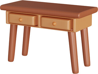 Isolated on white, this empty, old wooden table offers a vintage style perfect for an antique home interior design