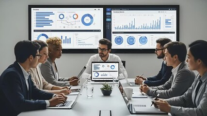 Business people meeting around table - Powered by Adobe