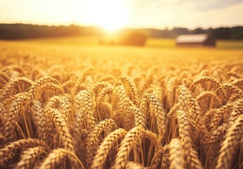 Golden Wheat Field at Sunset