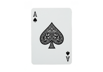 Playing Card Illustration Ace Spades Suit Single Symbol Game Luck
