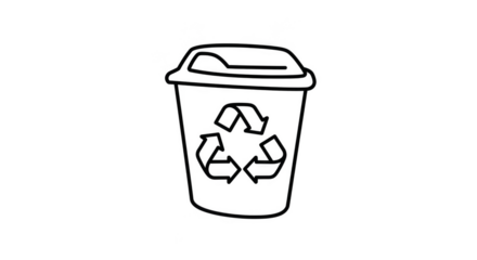 Recycle Bin Symbol Isolated Conceptual Illustration Trash Garbage Sign